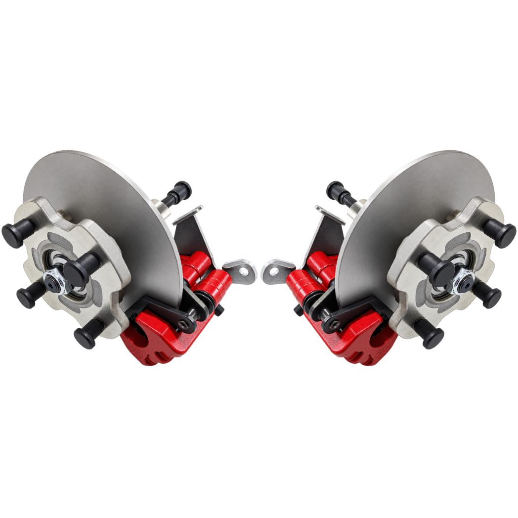 Radnaben Set hinten links und rechts mit Bremsscheiben, Bremssätteln und Achszapfen für Ligier Microcar Dué 1418453 1418454