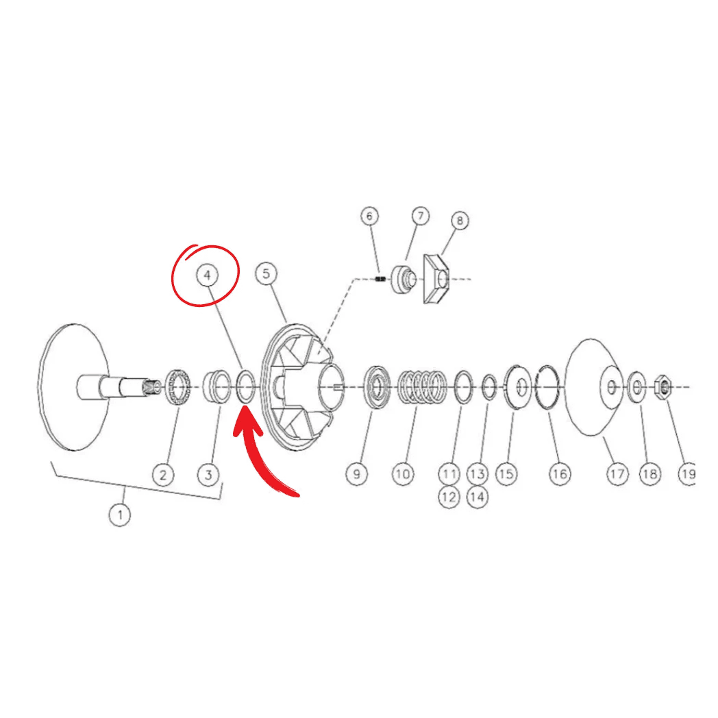 3WP004 Distanzring Aixam Variomatik