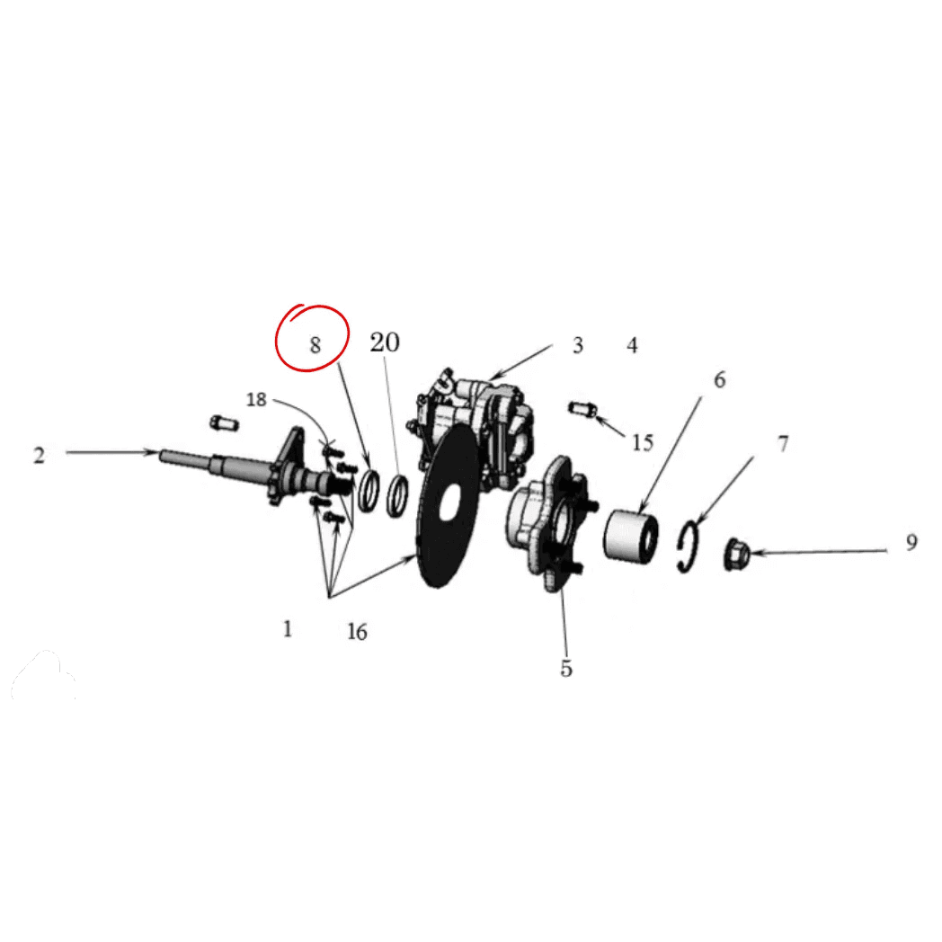Original Distanzring Ligier Radnabe hinten