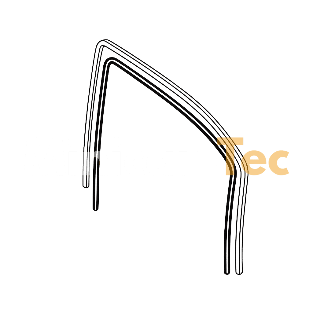 Linker Fensterführungsgummi für Microcar MC1 und MC2