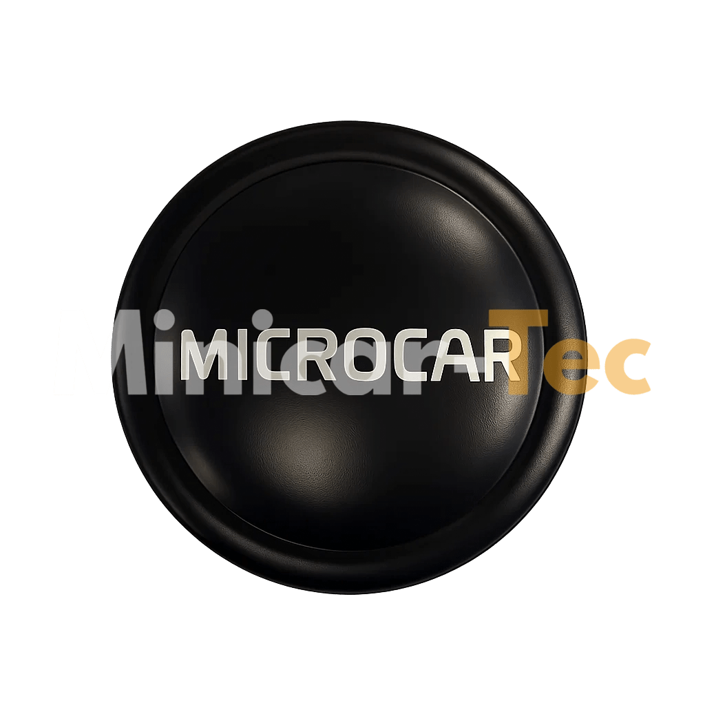 Mattschwarzer Nabendeckel für Microcar MGO3, MGO4, Due3