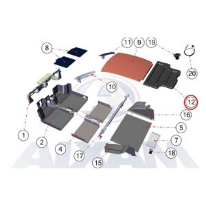 Gepäckraumabdeckung Aixam City GTO Sensation Emotion 731BG356